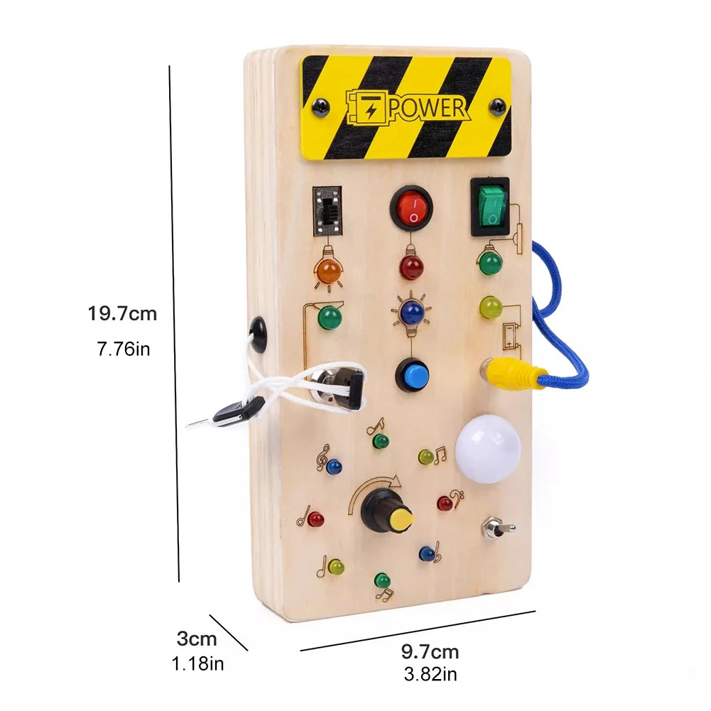 Montessori Busy Board Switch Panel – Ideal for Travel