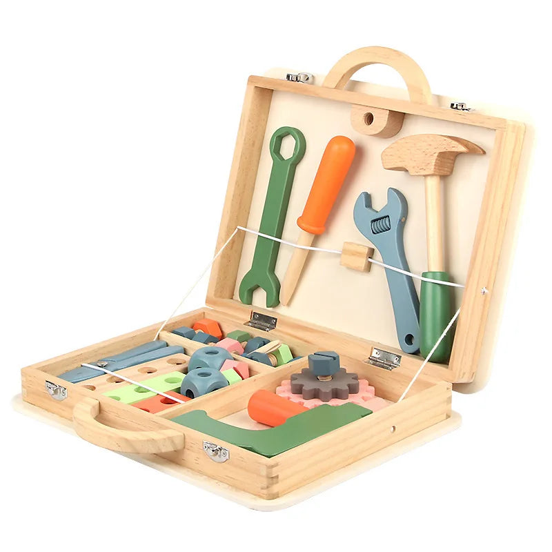 Montessori Holzspielzeug Werkzeugkasten
