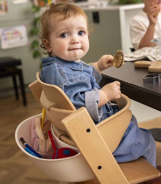 Kinder Hochstuhl Holz verstellbar – Montessori Kinderstuhl Massivholz Baby Stuhl stabil