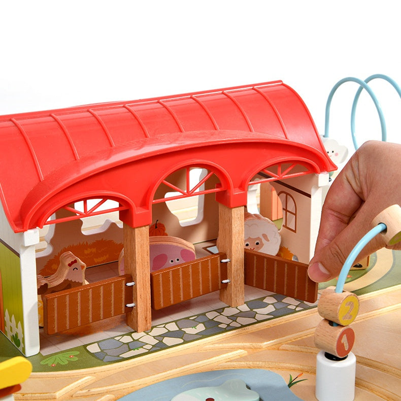 9-in-1 Holz-Aktivitätstisch | All-in-One Lernzentrum für Kleinkinder