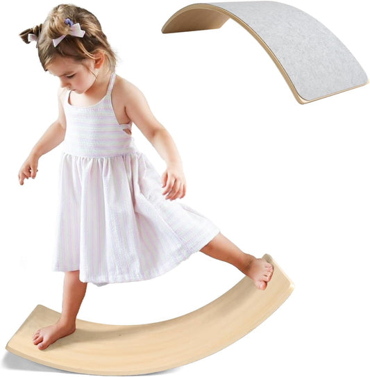 Montessori Balance Board aus Holz – Wackelbrett für Kinder