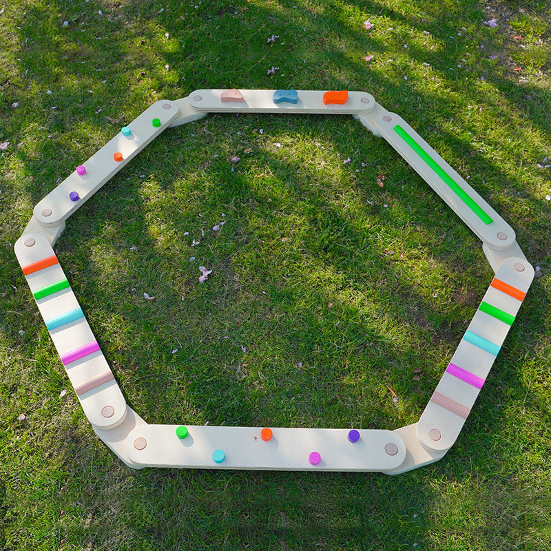 Montessori Balance Board Set für Kinder mit taktiler Laufstrecke und Gleichgewichtstraining