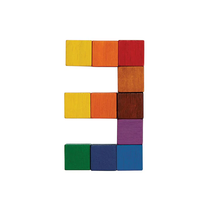 Montessori Zählwürfel – Buntes Mathematik Lernspielzeug aus Holz