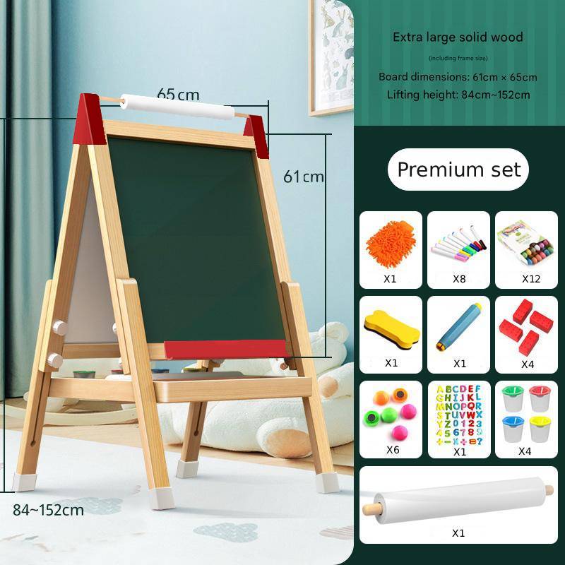Montessori Wooden Children’s Easel – Double-Sided