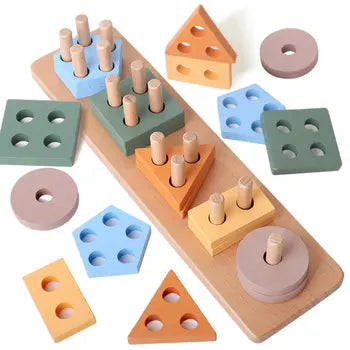 Montessori Formensortier-Spielzeug aus Holz