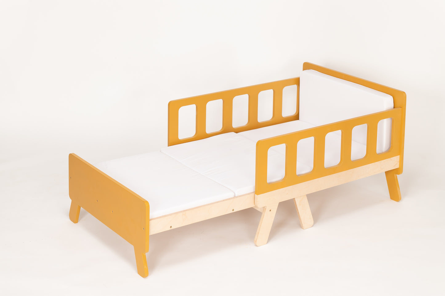 Montessori Kinderbett 2-in-1 mit Matratze – ausziehbar und platzsparend