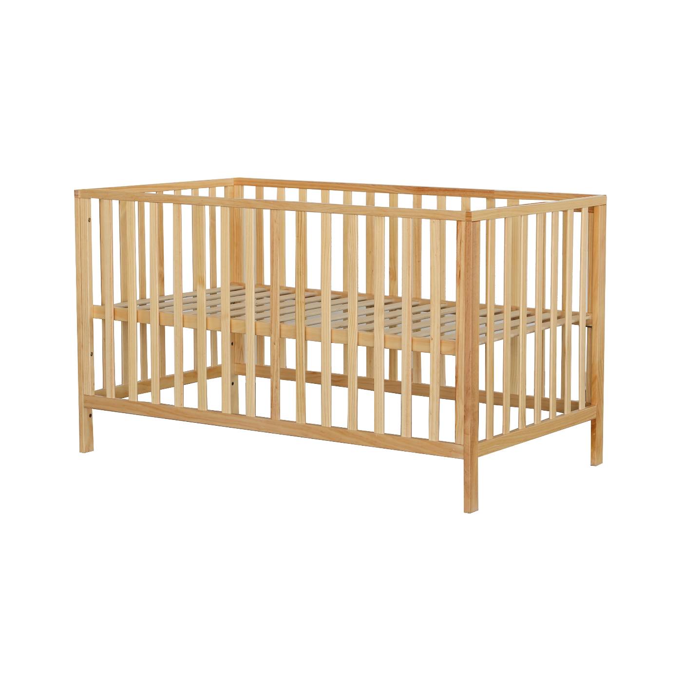 MontessoriLernwelt Babybett Timo aus Kiefernholz – höhenverstellbar und umbaubar