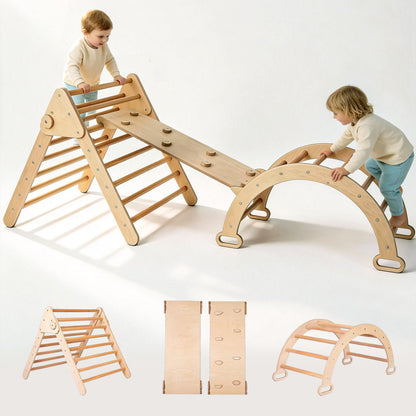 Montessori Kletterbogen aus Holz für Babys und Kleinkinder