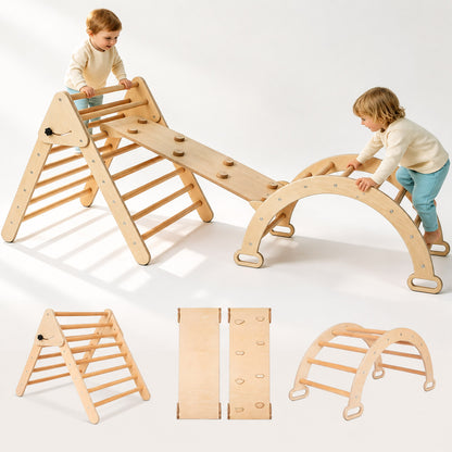 Montessori Kletterbogen aus Holz für Babys und Kleinkinder