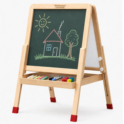 2 montessori-kinder-staffelei-familie-kreativ-spielen