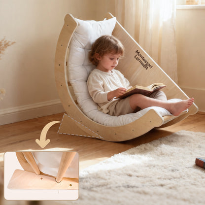 Six play configurations of the Montessori climbing arch