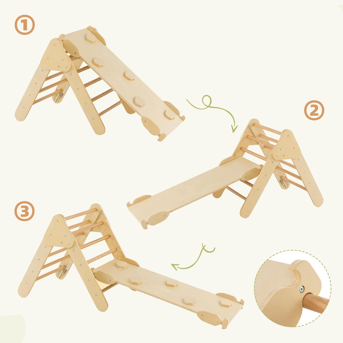 Holz Kletterbogen für Babys und Kinder zum Klettern und Spielen