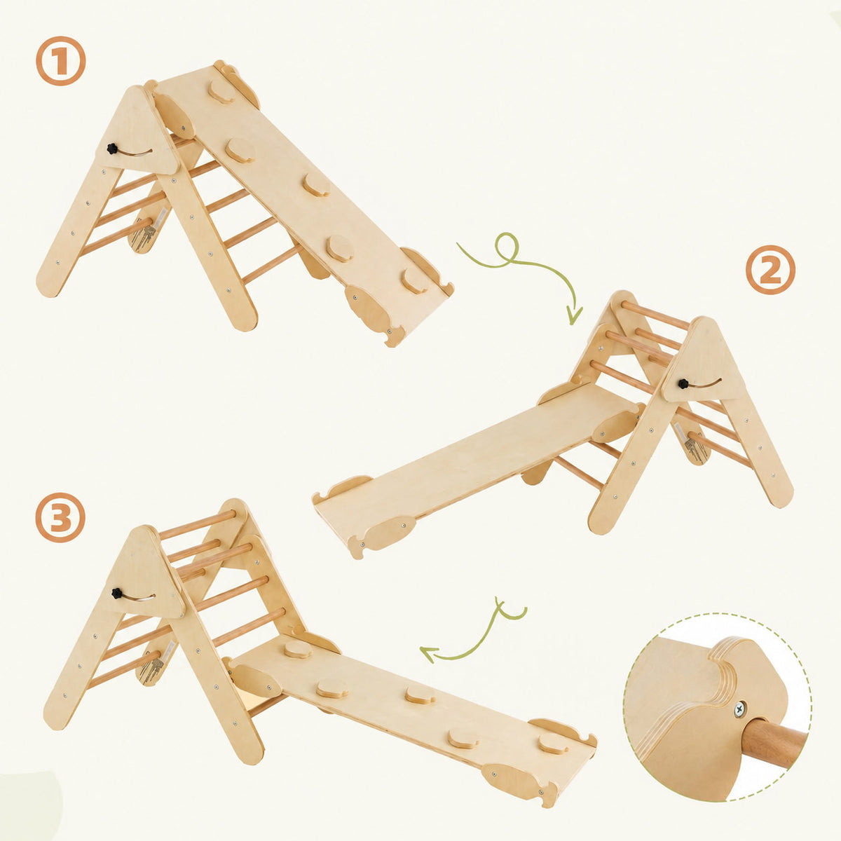 Holz Kletterbogen für Babys und Kinder zum Klettern und Spielen