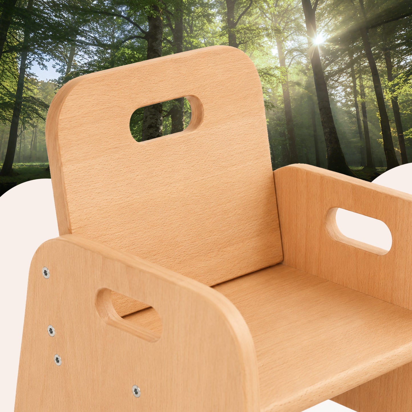 Chaise Montessori en bois pour tout-petit – Chaise basse pour enfant dès 1 an