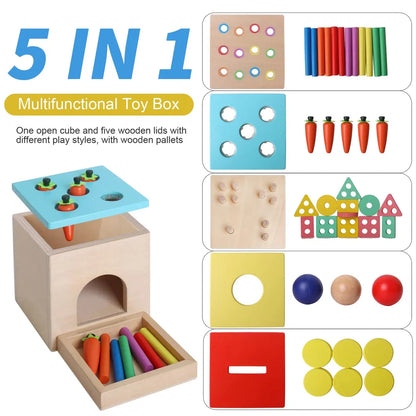 5-in-1 Motorik-Würfel (Montessori-inspiriert) – Lern- & Logikspiel