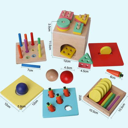 5-in-1 Motorik-Würfel (Montessori-inspiriert) – Lern- & Logikspiel
