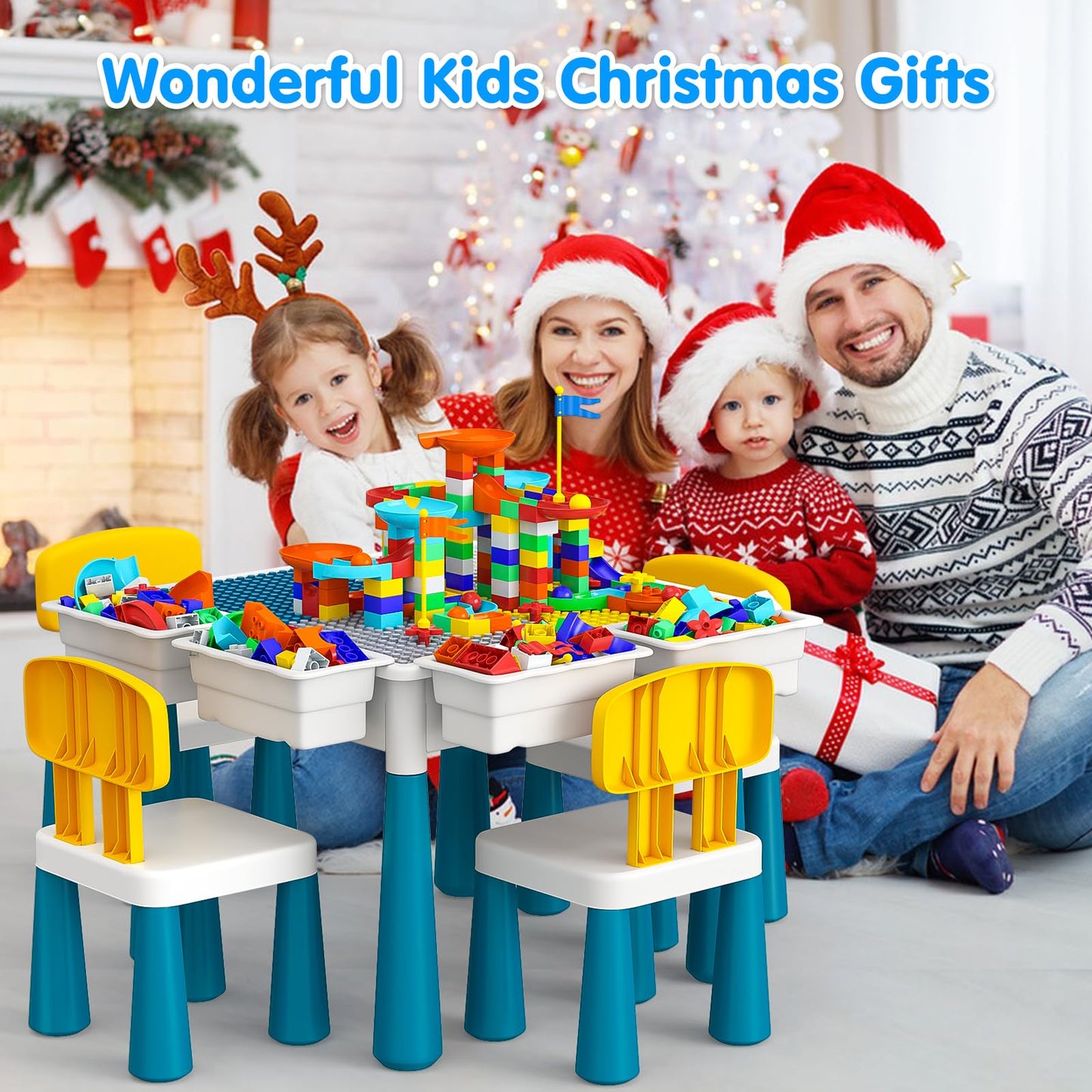 5-in-1 Montessori Bautisch – Sand-/Wassertisch & Ordnung