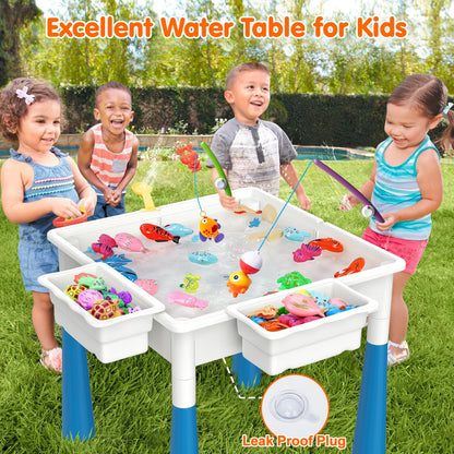5-in-1 Montessori Bautisch – Sand-/Wassertisch & Ordnung