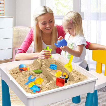 5-in-1 Montessori Bautisch – Sand-/Wassertisch & Ordnung