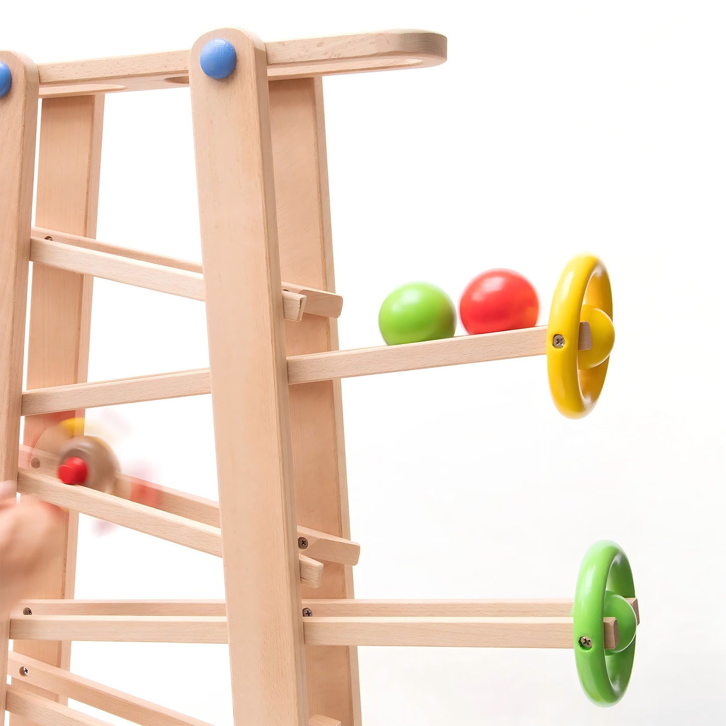 Montessori Holzspielzeug Rollbahn für Kleinkinder