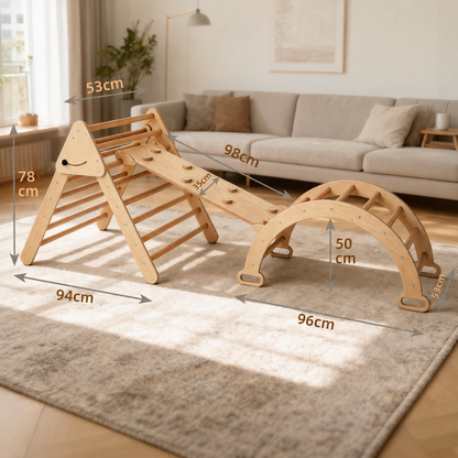 Schaukelbogen aus Holz für drinnen im Familienalltag