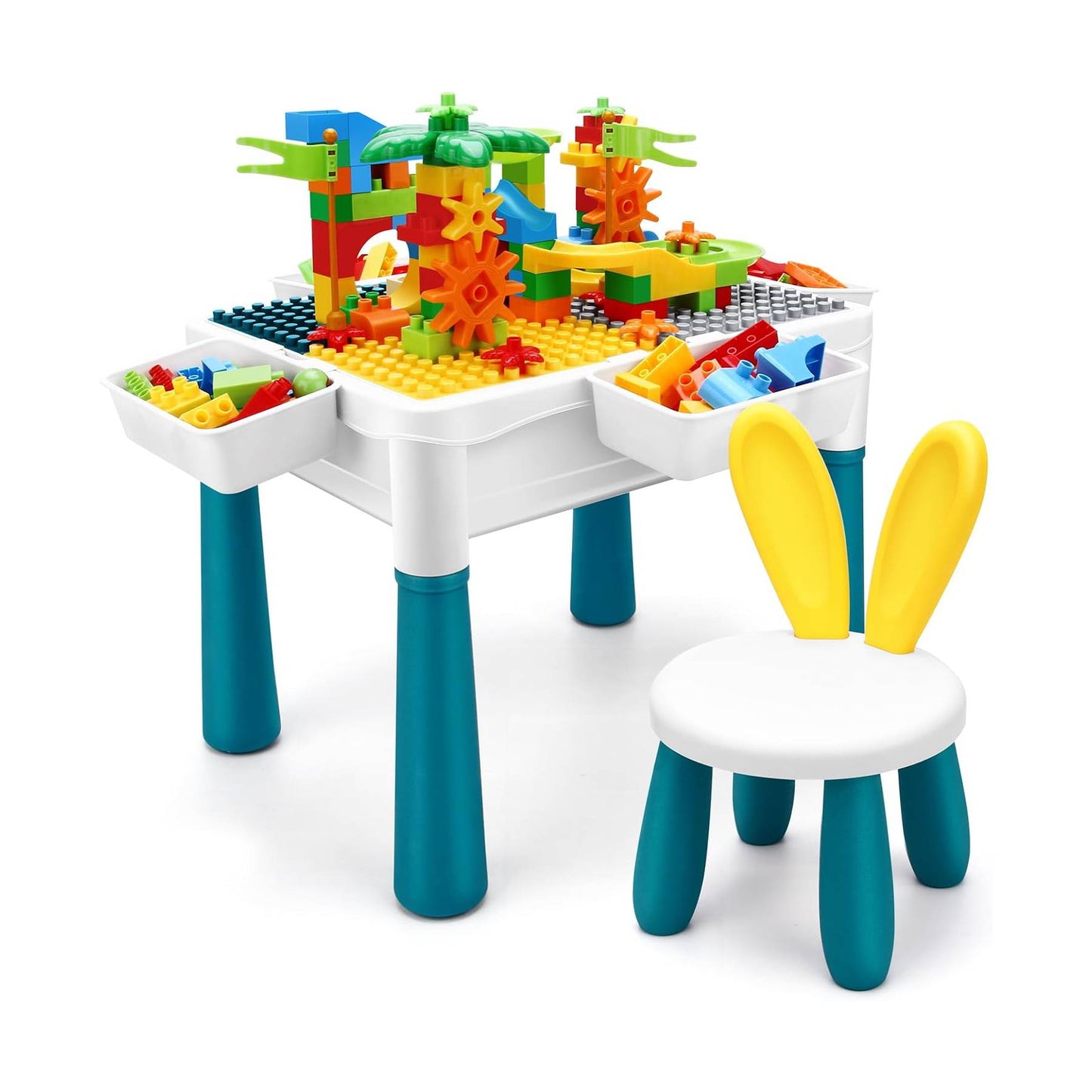 5-in-1 Montessori Bautisch – Sand-/Wassertisch & Ordnung