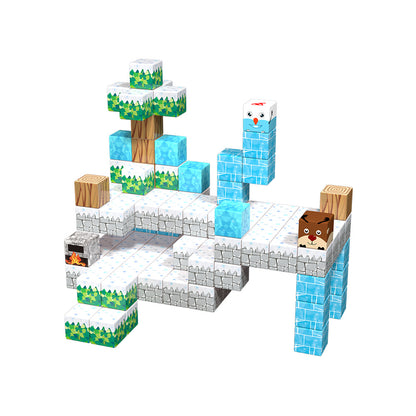 Montessori magnetische bouwstenen Originele ijswereld – Wintereditie