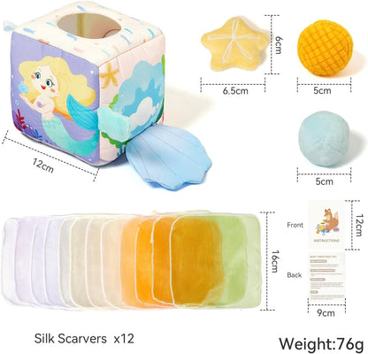 Baby Sensorische Taschentuchbox – Meerjungfrau