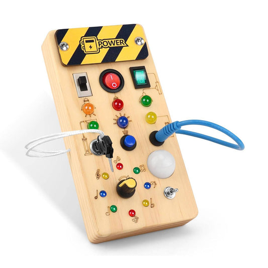 Montessori Busy Board Schalttafel – Ideal für unterwegs
