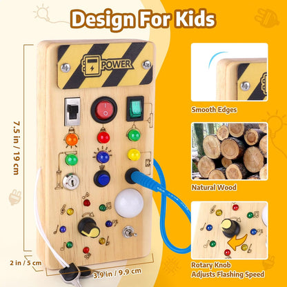 Montessori Busy Board Switch Panel – Ideal for Travel