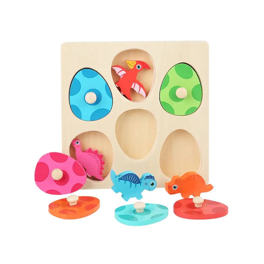 Œufs de dinosaure, jouet Montessori en bois
