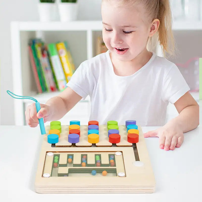 Montessori-trælegetøj – læringslabyrint