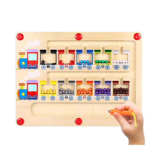 Montessori Holz-Labyrinth 3D – Magnetisches Geschicklichkeitsspiel