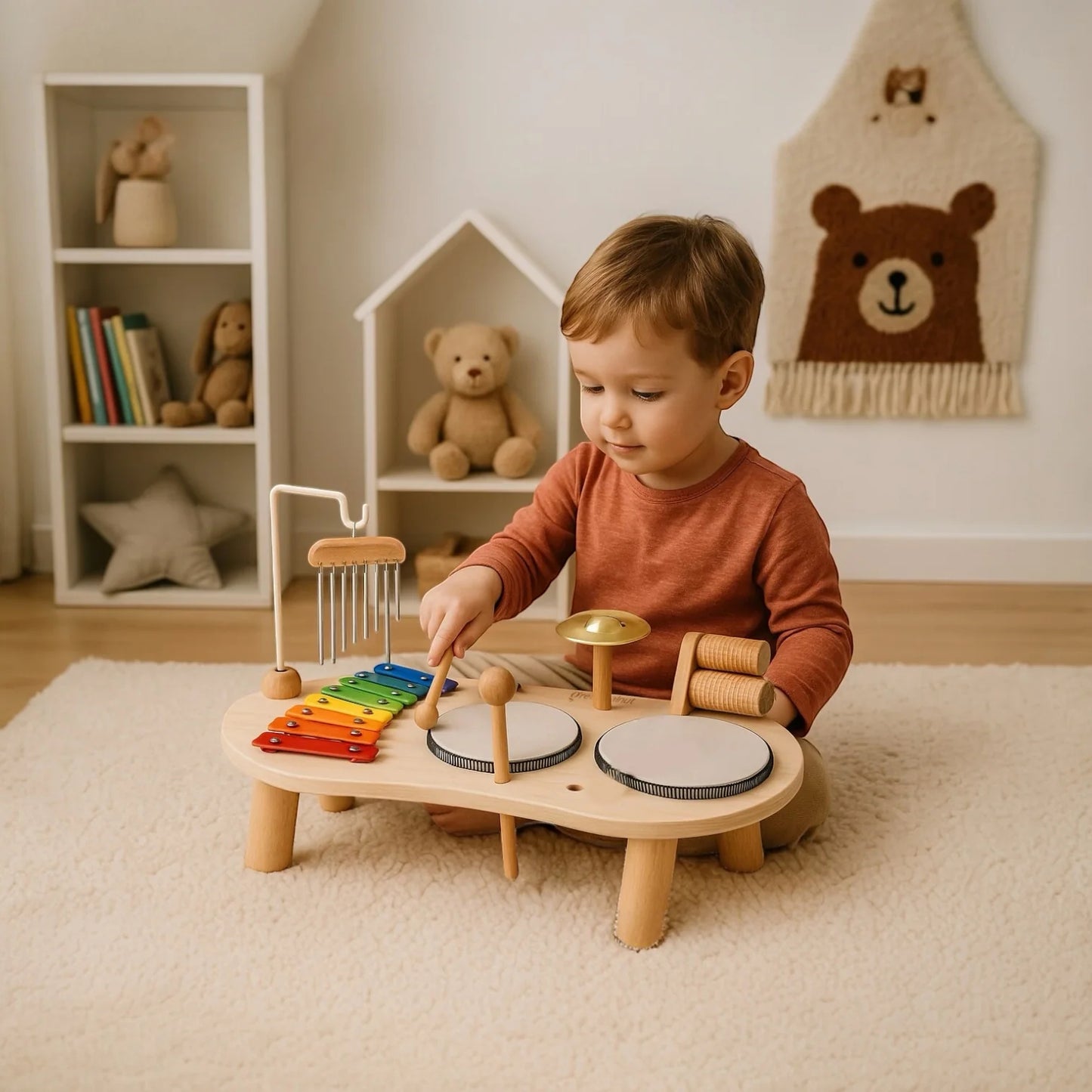 Montessori Musik-Aktivitätstisch – Klang & Rhythmus