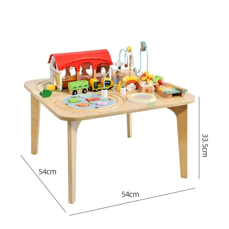 9-in-1 Holz-Aktivitätstisch | All-in-One Lernzentrum für Kleinkinder