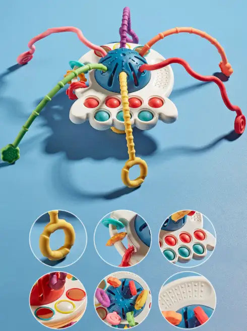 Montessori Zugschnur-Spielzeug BPA-Freies