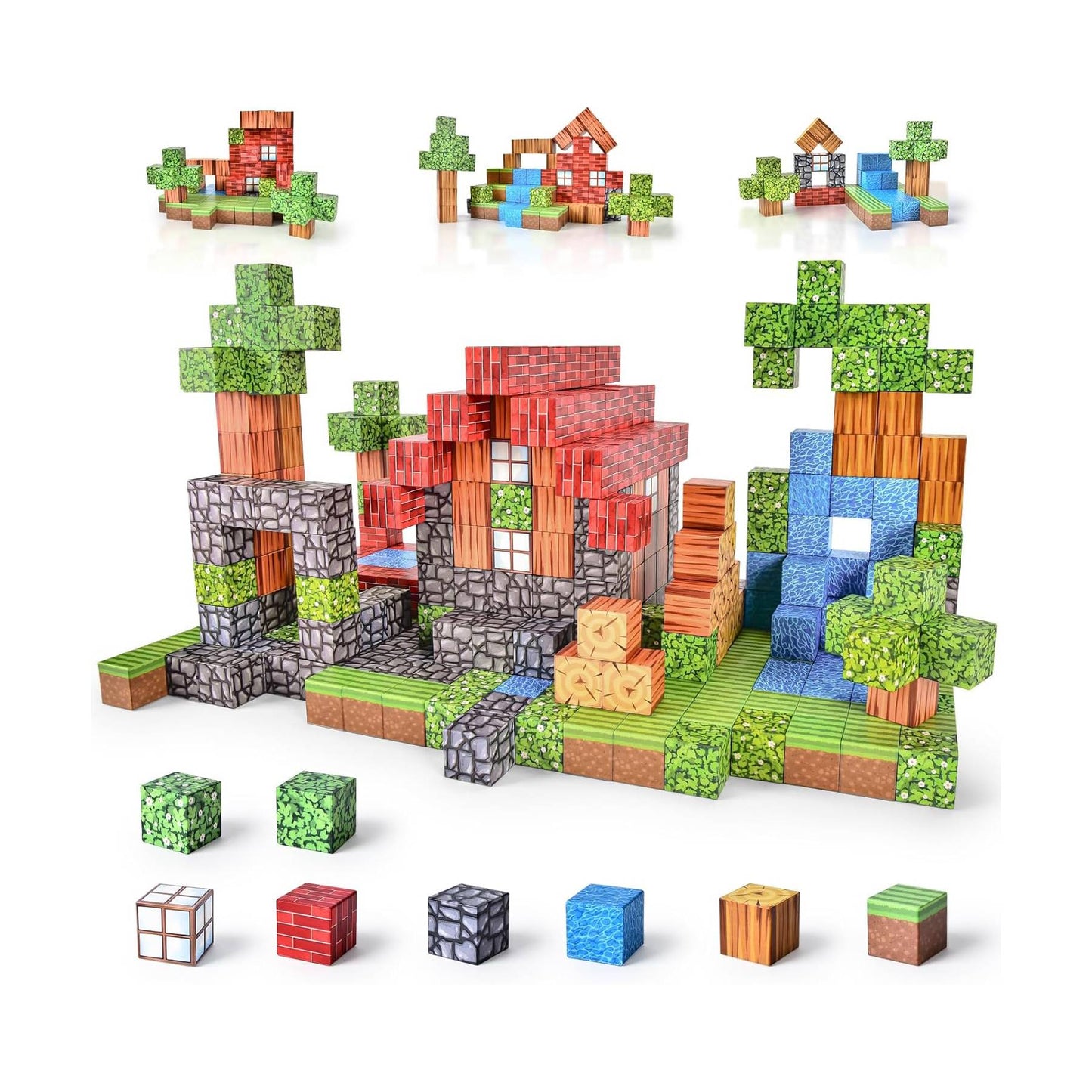 Blocs de construction magnétiques Montessori