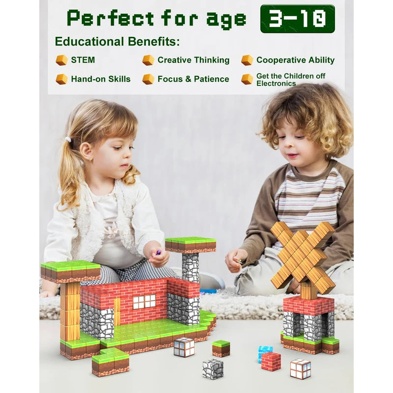 Blocs magnétiques Montessori – Construction stable et amusante