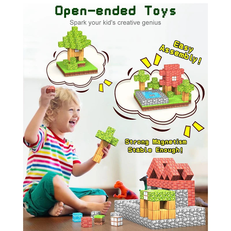 Blocs magnétiques Montessori – Construction stable et amusante