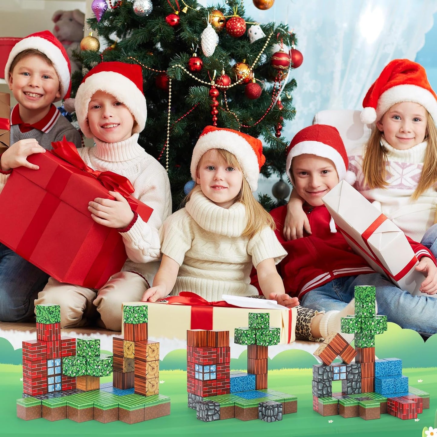 Blocs de construction magnétiques Montessori