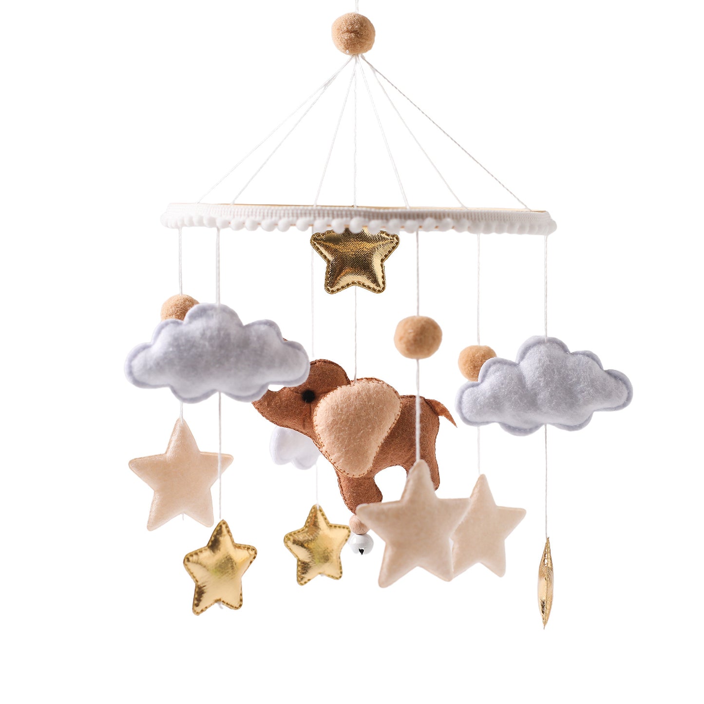 Montessori Baby Mobile aus Filz & Holz – für Babybett und Kinderzimmer
