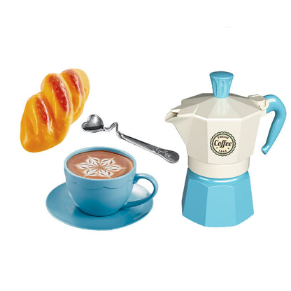 MontessoriLernwelt Kaffee Set mit blauer Tasse und Croissant, EN71 geprüft