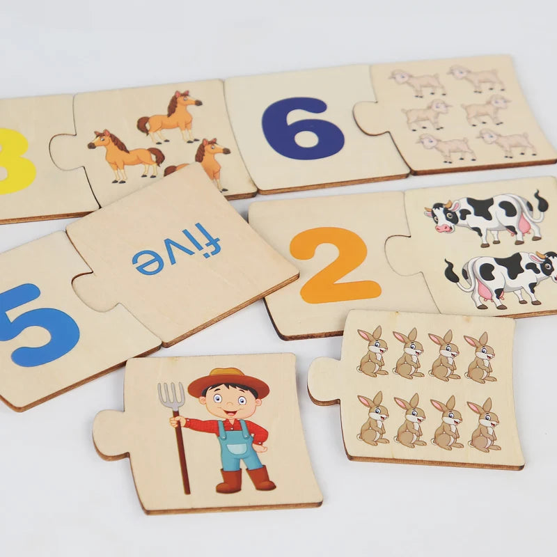 Montessori-matematikleksak i trä