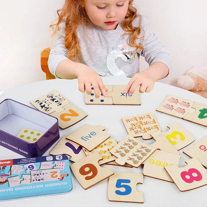 Montessori-matematikleksak i trä