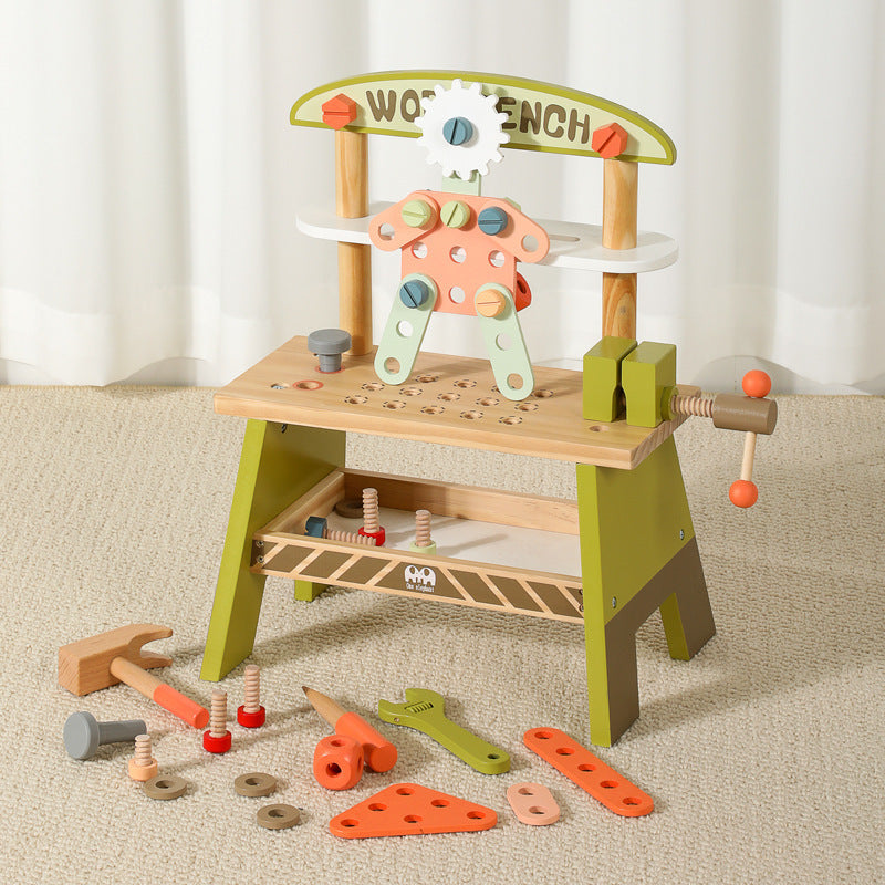 Kinder Werkbank Holz Schraubspielzeug Baukasten Werkzeugtisch