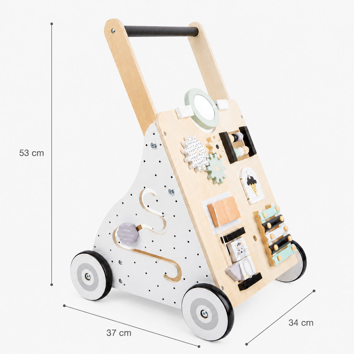 Montessori Lauflernwagen Maße 53 x 37 x 34 cm