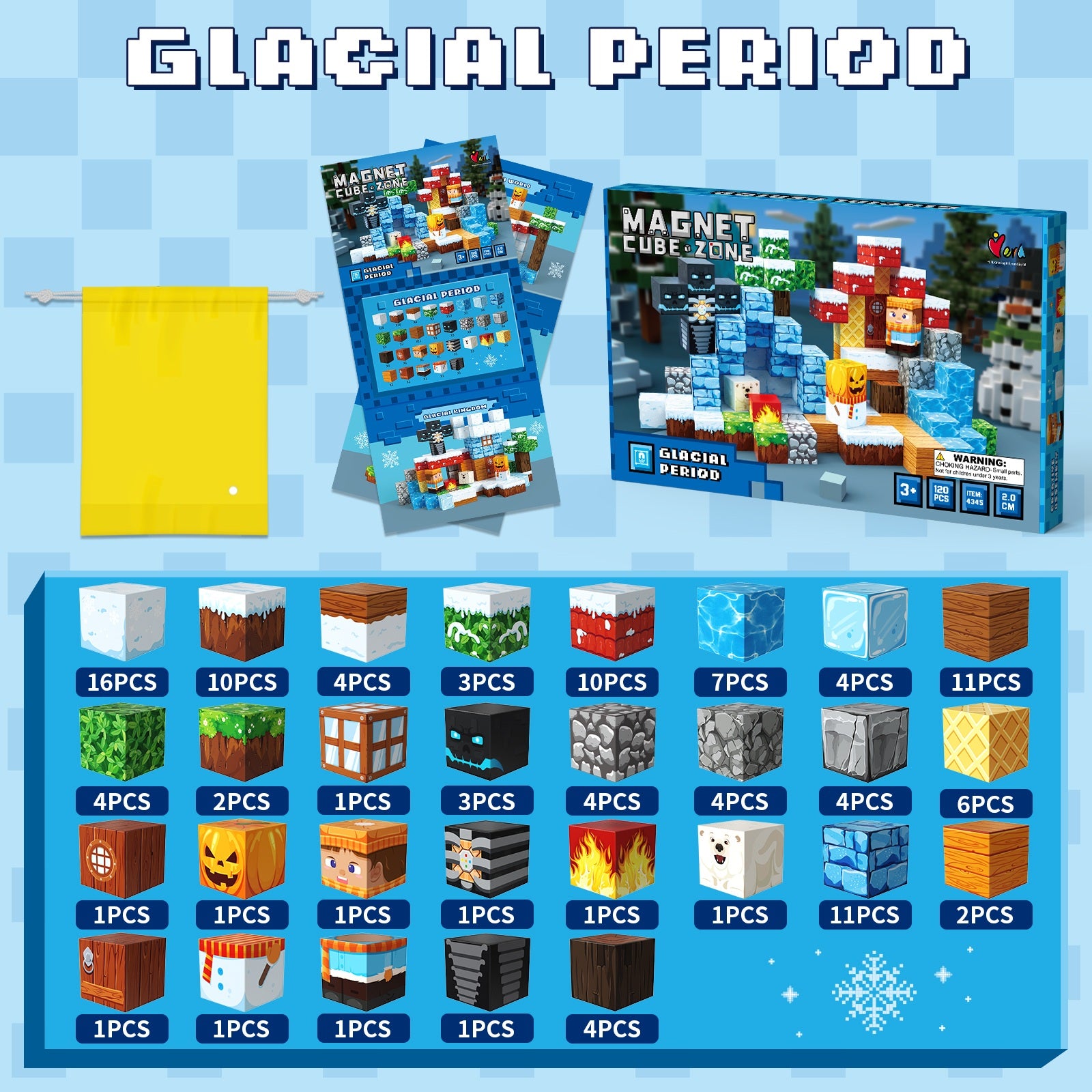 Magnetischer Eiswelt Baukasten für Kinder