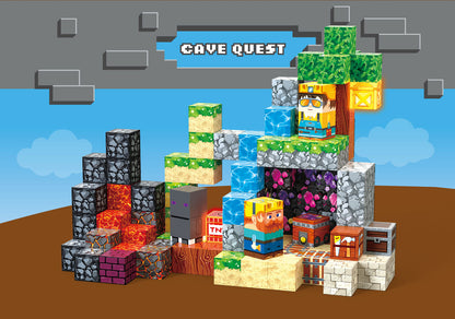 Magnetwürfel Cave Quest mit Wasser-, Lava- und Höhlenelementen