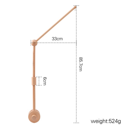 Buchenholz Mobile-Halter fürs Babybett – 2-stufig & 360° drehbar