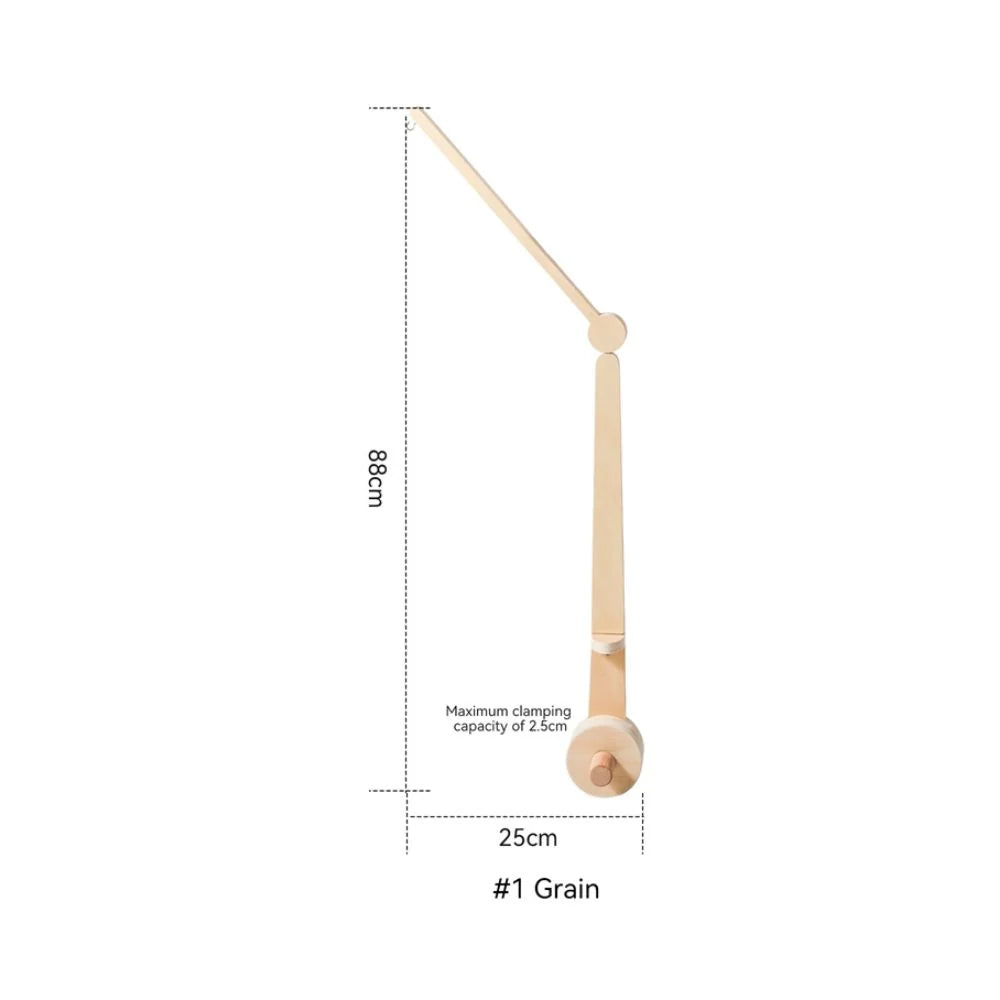 Buchenholz Mobile-Halter fürs Babybett – 2-stufig & 360° drehbar